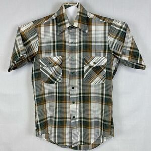 Campus Shirt Mens Small Plaid Button‎ Up Camp Hiking Short Sleeve Multicolored